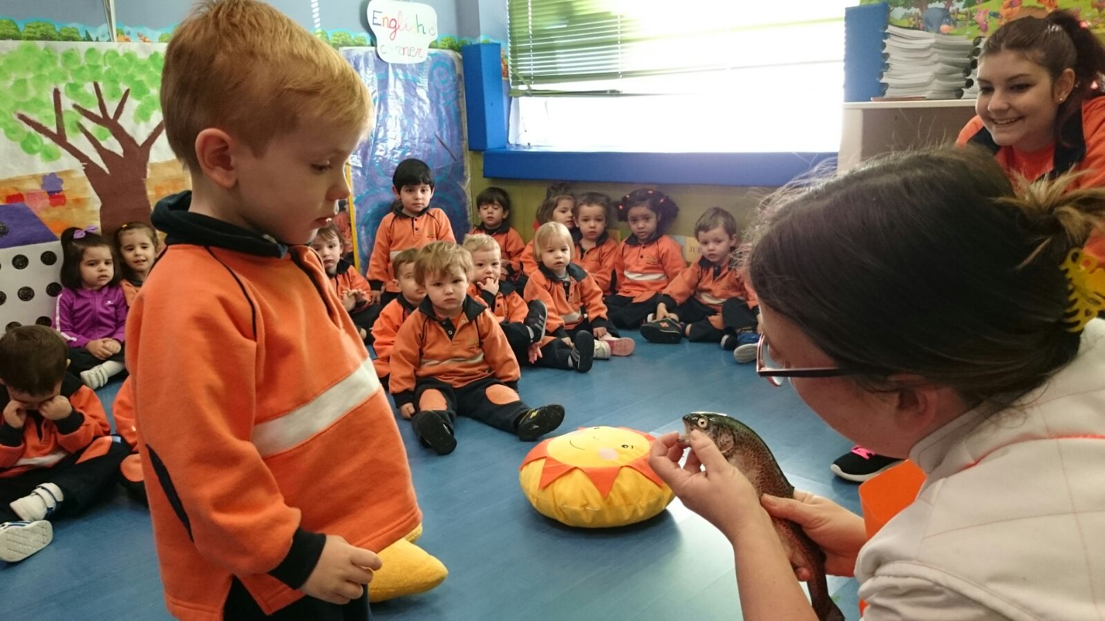 Esta mañana con Pescadera en la Escuela